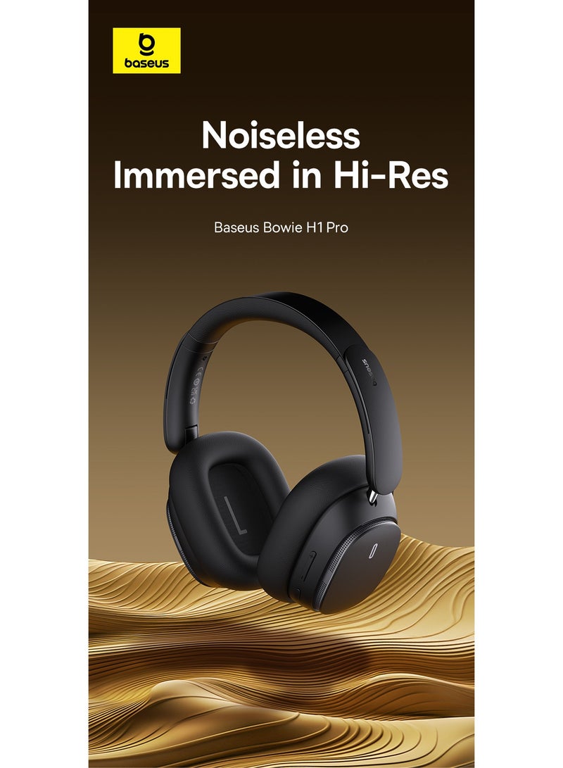 Baseus H1 Pro Wireless Headphone Hybrid -48Db Active Noise Cancellation Bluetooth Headset V5.3 Hi-Res Certified LHDC Code Earphone 80h Battery Life For Daily Use/Business And Leisure White - Image 2