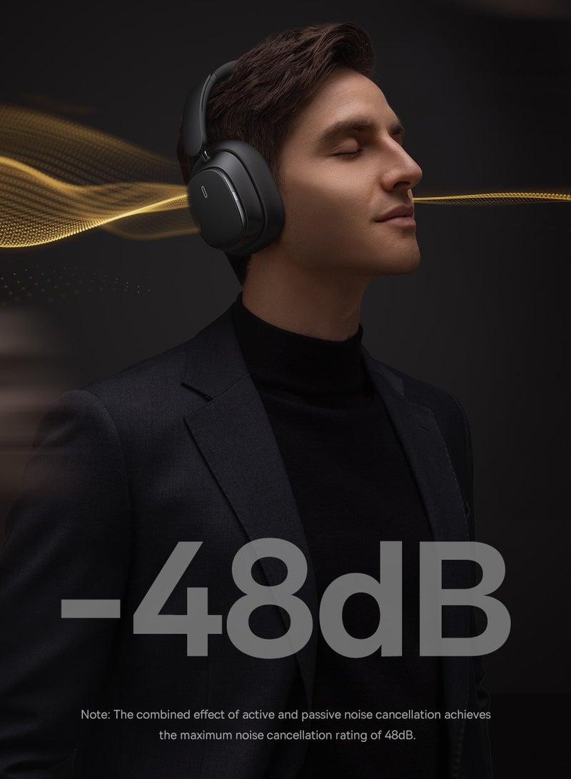 Baseus H1 Pro Wireless Headphone Hybrid -48Db Active Noise Cancellation Bluetooth Headset V5.3 Hi-Res Certified LHDC Code Earphone 80h Battery Life For Daily Use/Business And Leisure White - Image 4