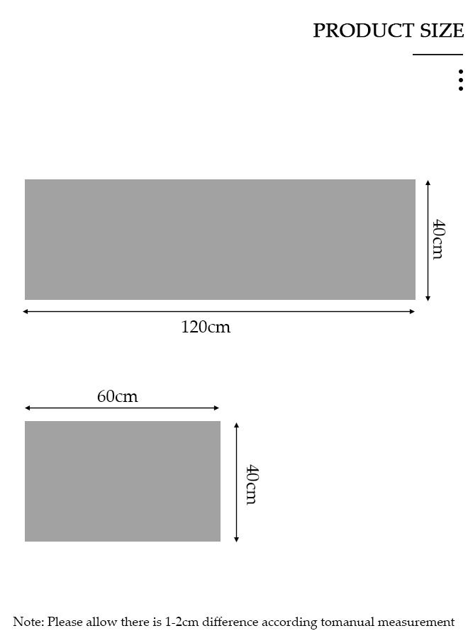 DUNISO مجموعة بساط مطبخ من طين الدياتوم، طراز عصري، مقبض مطاطي مانع للانزلاق، قابل للغسل، مقاوم للزيت والماء، سهل التنظيف، بساط لأرضية المطبخ 40*60 سم/40*120 سم - Image 2