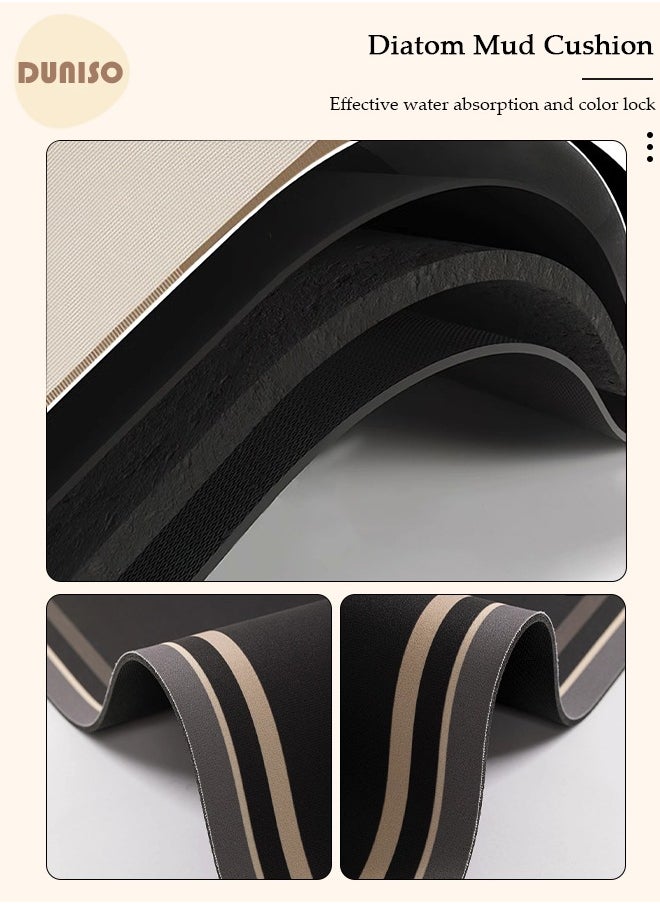 DUNISO - Diatom Mud Kitchen Mat Set, Contemporary Style, Anti-Skidding Rubber Grip, Washable, Oil and Water resistant, Easy to clean Mats for Kitchen Floor 40*60cm/40*120cm - Image 1