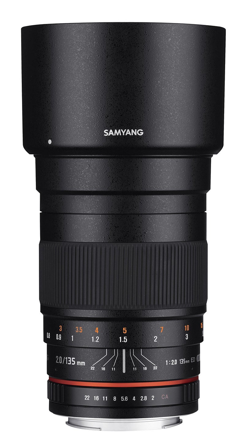 Samyang Samyang SY135M-C 135mm f/2.0 ED UMC Telephoto Lens for Canon EF Digital SLR Cameras, Black - Image 1