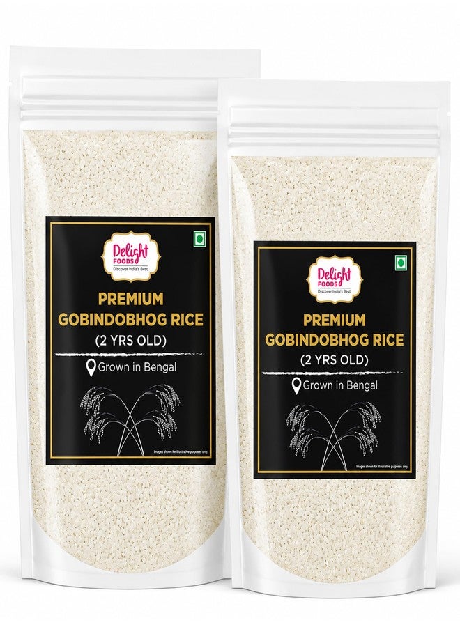 Delight Foods Premium Gobindobhog Rice - 2years Old | Pure Aromatic Gobindobhog Rice. (1500g) - Image 1