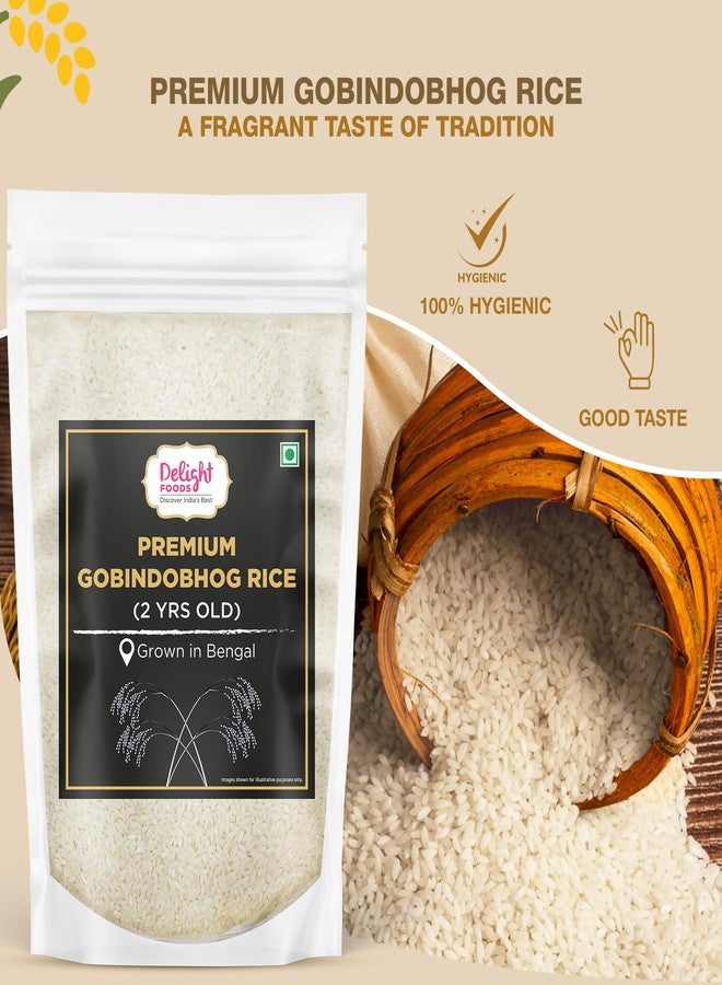 Delight Foods Premium Gobindobhog Rice - 2years Old | Pure Aromatic Gobindobhog Rice. (1500g) - Image 2