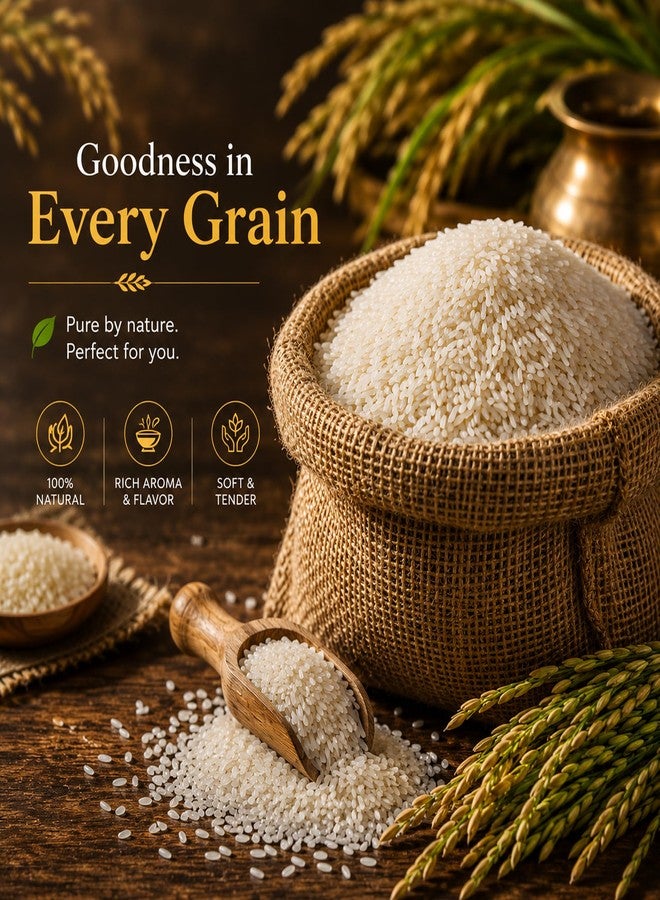 Delight Foods Premium Gobindobhog Rice - 2years Old | Pure Aromatic Gobindobhog Rice. (1500g) - Image 4