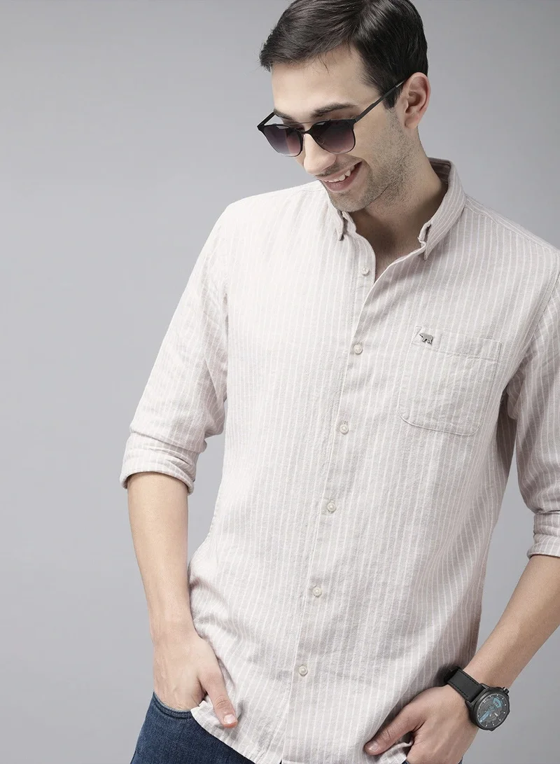 ذا بير هاوس Men's Cotton Shirt | Casual & Formal Long Sleeve Slim Fit | Classic Button-Down, Office & Everyday Wear, Comfortable & Breathable Fabric