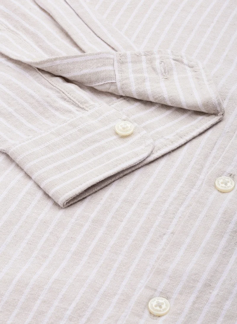 THE BEAR HOUSE Men's Cotton Shirt | Casual & Formal Long Sleeve | Classic Button-Down, Office & Everyday Wear, Comfortable & Breathable Fabric