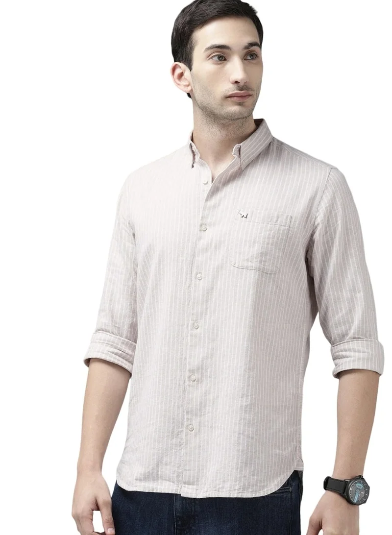 THE BEAR HOUSE Men's Cotton Shirt | Casual & Formal Long Sleeve | Classic Button-Down, Office & Everyday Wear, Comfortable & Breathable Fabric