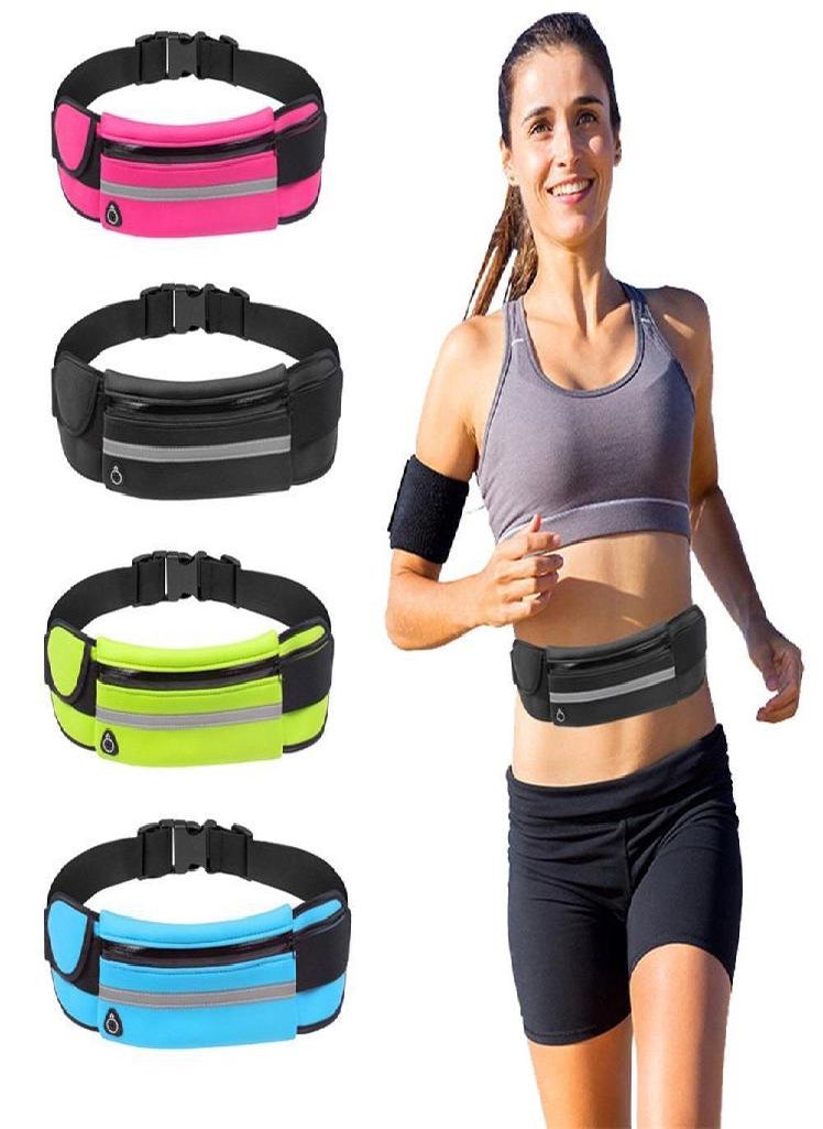 Eckek - Men Women Outdoor Stretch Sports Belt Pockets Mobile Phone Bag - Image 1