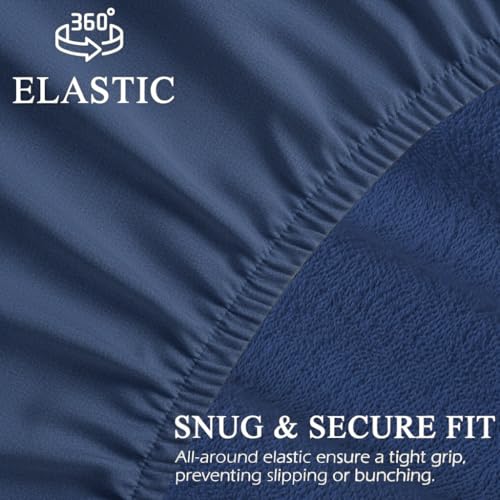 Trance Cotton Feel Terry Ultra Soft Waterproof Mattress Protector | Breathable - Hypoallergenic Mattresses Cover (78x78 inch | 6.5x6.5 feet, Classic Blue - Pack of 1) - Image 4