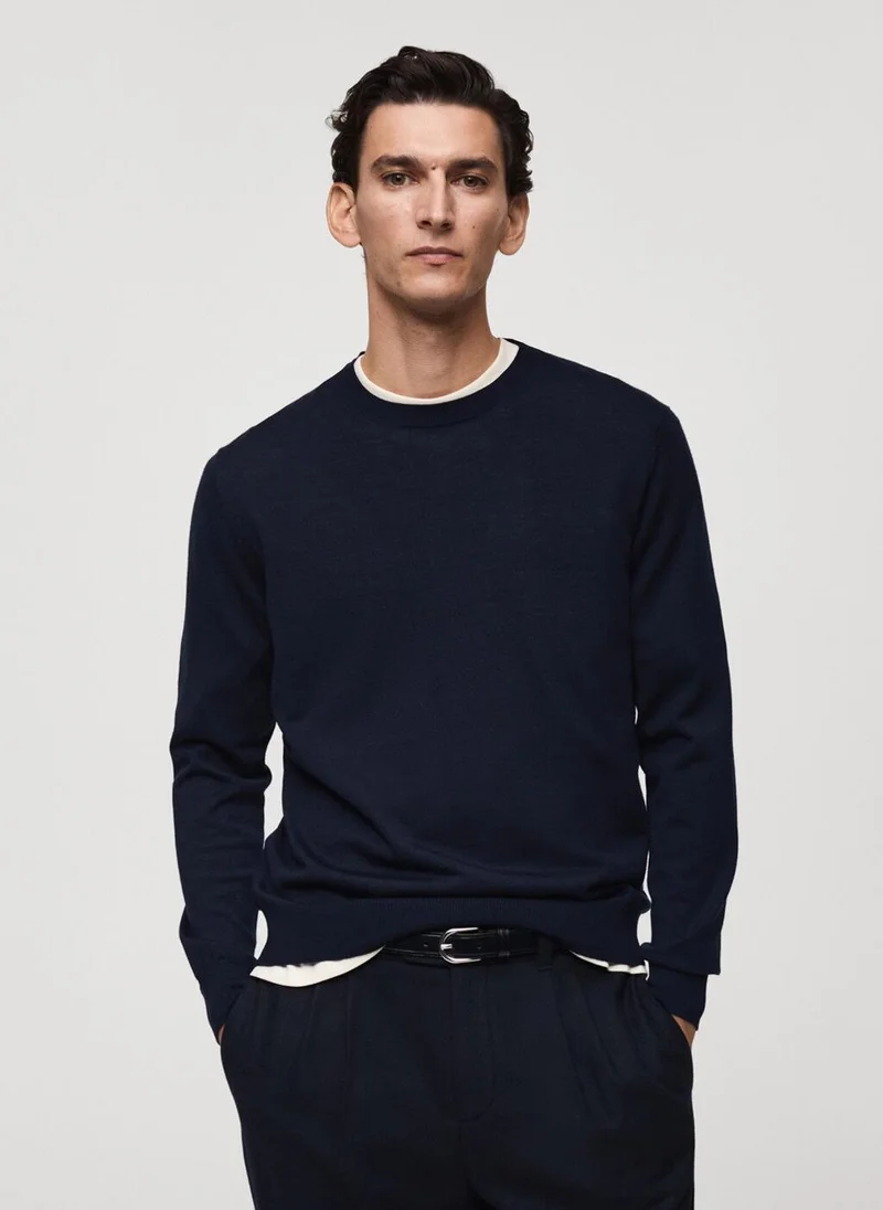 Mango Man 100% merino wool sweater