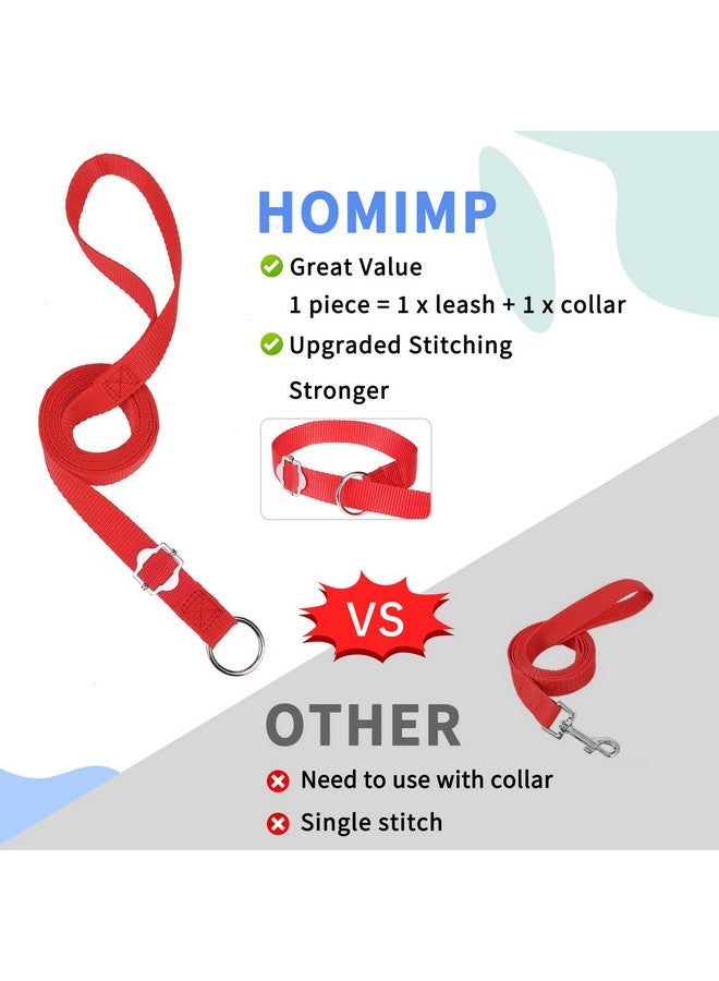 اتش او ام آي أم بي سلسلة كلاب HOMIMP Slip Lead بطول 6 أقدام - 6 قطع بألوان متعددة للتحكم في بيت الكلب للكلاب الصغيرة والمتوسطة والكبيرة وإنقاذ الجراء والعناية بها - مصنوعة من النايلون القوي شديد التحمل بطول 6 أقدام للمأوى والطبيب البيطري والتدريب - Image 5