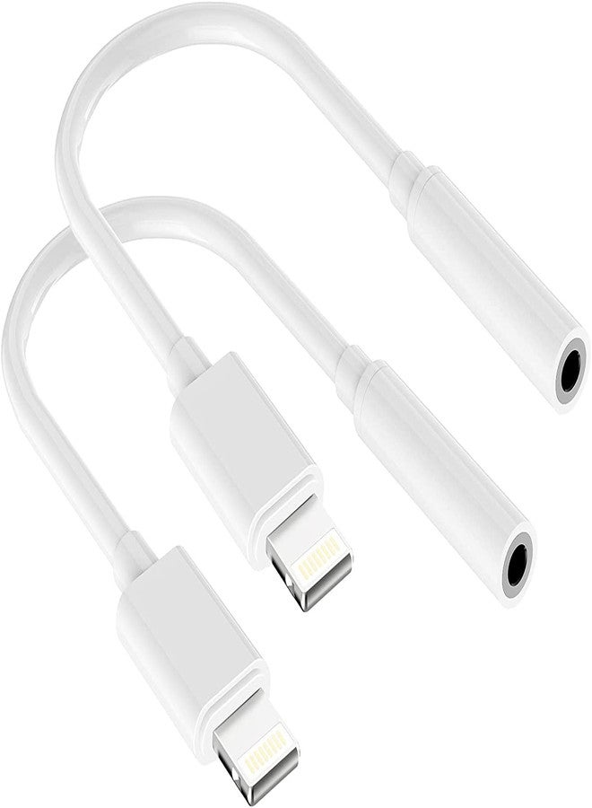 esbeecables Lightning to 3.5mm Adapter, 2 Pack [MFi Certified] iPhone Headphone Adapter Lightning to 3.5mm Audio Aux Jack Adapter Dongle Cable Converter Compatible with 14 13 12 11 XR XS X 8 7 iPad iPod - Image 1
