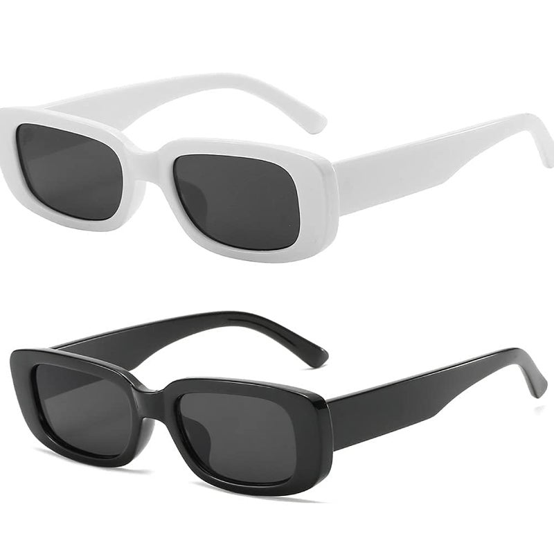 DLALA Retro Fashion Rectangle MC STAND Glasses for Men for Women Trendy Sunglasses UV 400 Protection Square Frame - Eyewear - Image 1