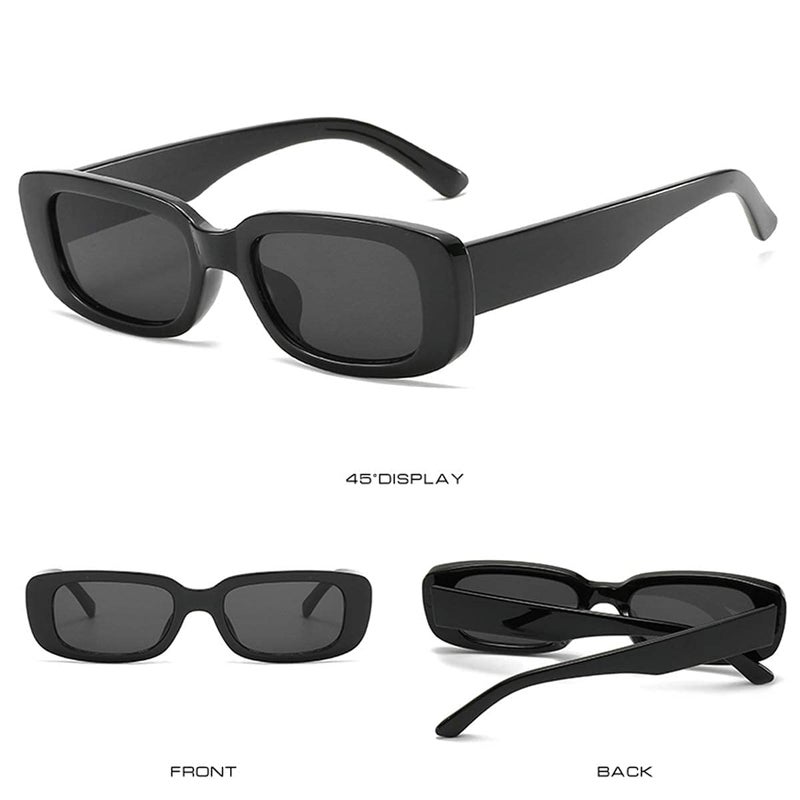 DLALA Retro Fashion Rectangle MC STAND Glasses for Men for Women Trendy Sunglasses UV 400 Protection Square Frame - Eyewear - Image 2