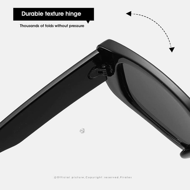 DLALA Retro Fashion Rectangle MC STAND Glasses for Men for Women Trendy Sunglasses UV 400 Protection Square Frame - Eyewear - Image 5