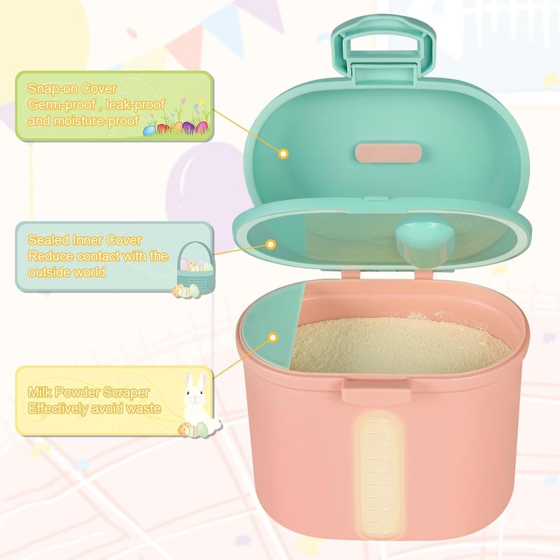 Accmor Baby Formula Dispenser On The Go Portable Milk Powder Formula Dispenser with ScoopFormula Containers for Travel Hold 127oz360g Formula Pink - Image 5