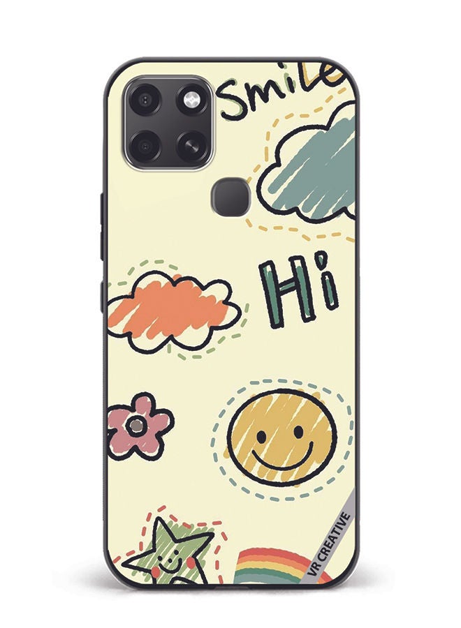 VR CREATIVE Protective Case Cover For Infinix Smart 6 Smile Design Multicolour - Image 1