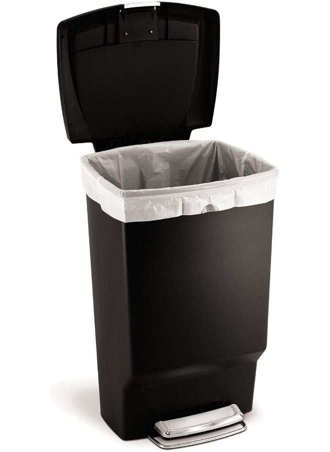 CW1371 45L Rectangular Pedal Bin, Black Plastic, W 40.5cm x H 61.5cm x D 33.0cm - pzsku/Z667CB0526E6B4CCC60F0Z/45/_/1721130101/7b8f0c64-0741-40c1-b73f-1d4227b522ea