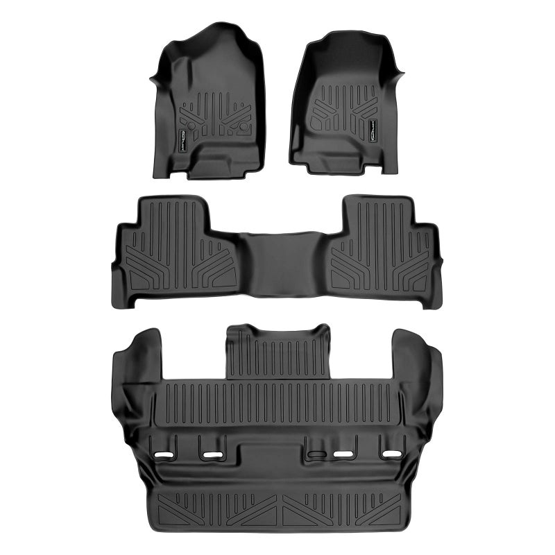 MAXLINER Custom Fit Floor Mats 3 Row Liner Set for 20152020 Chevrolet Tahoe