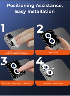 glassology iPhone 16 Lens Guard Scratch Resistant Anti-Fingerprint Camera Protection (White)  - Image 3