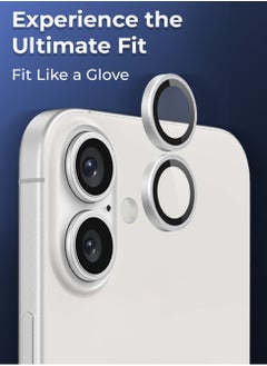 glassology iPhone 16 Lens Guard Scratch Resistant Anti-Fingerprint Camera Protection (White)  - Image 2