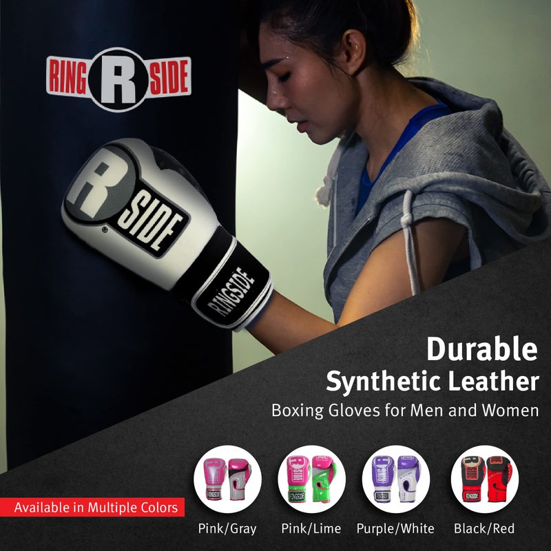 Ringside Unisex Adult FTG1 WH/BK L/XL Apex Bag Gloves, White/Black, Large-X-Large US - Image 5