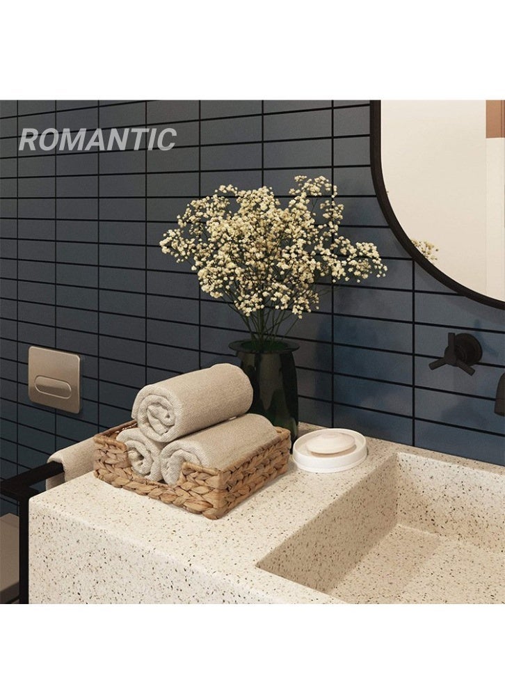 ARUWA 23x23x7cm Large Size Handmade Water Hyacinth Bohemian design style Organiser for Kitchen, Bedroom, Living Room, Office Desk,Household Essentials - Image 5