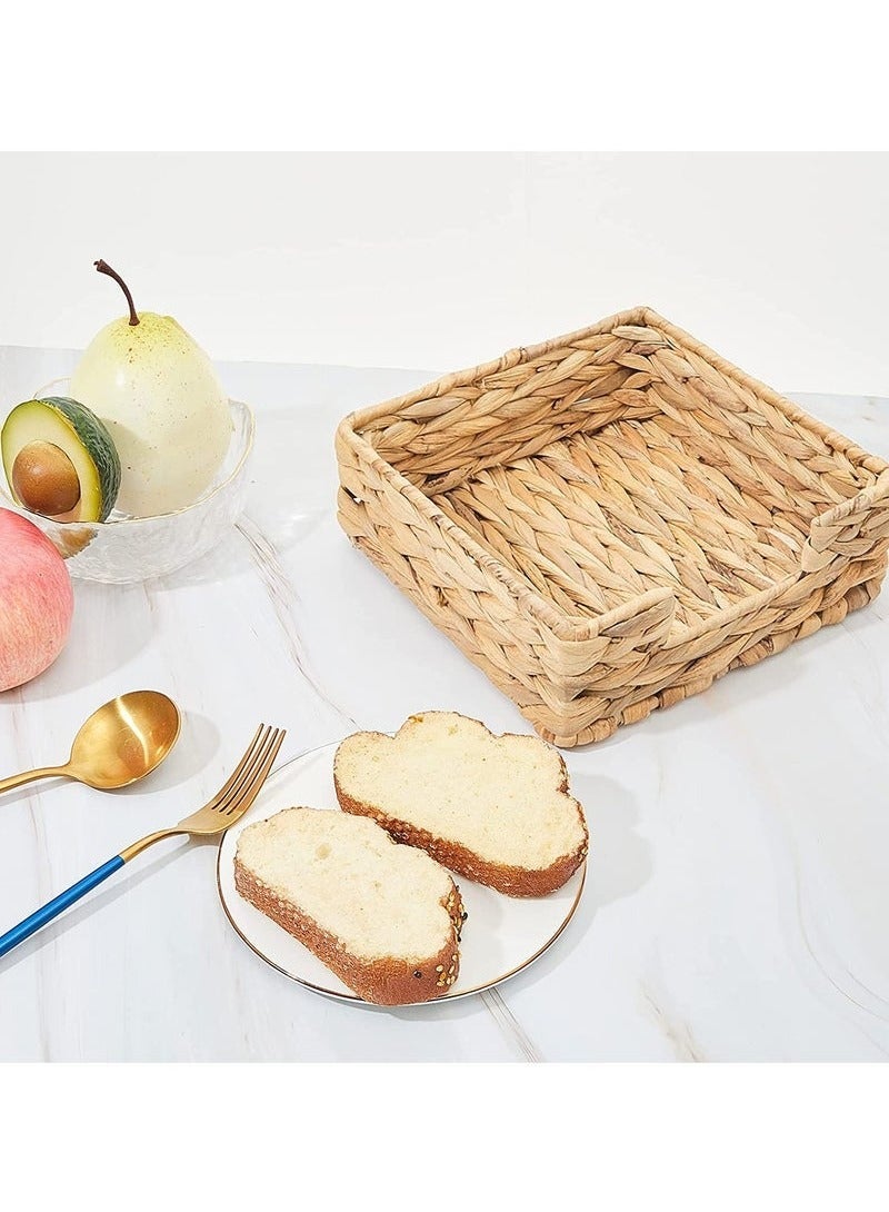 ARUWA 23x23x7cm Large Size Handmade Water Hyacinth Bohemian design style Organiser for Kitchen, Bedroom, Living Room, Office Desk,Household Essentials - Image 1