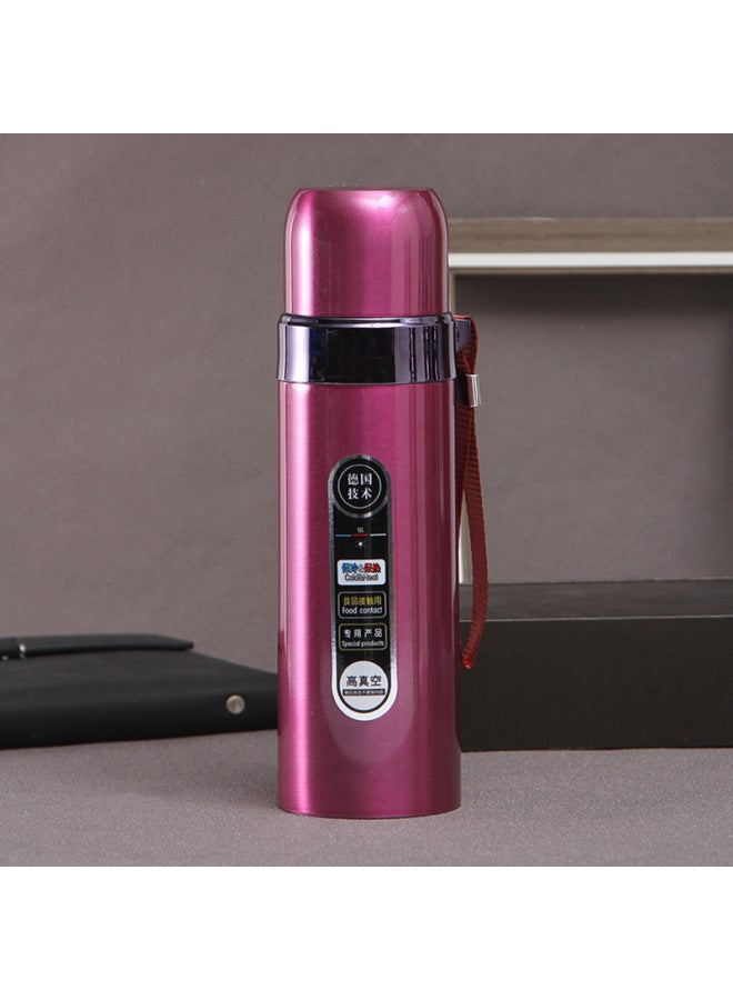 New Double Bullet Thermos Cup Large Capacity Rope Travel Pot Outdoor Portable Stainless Steel Sports Water Cup