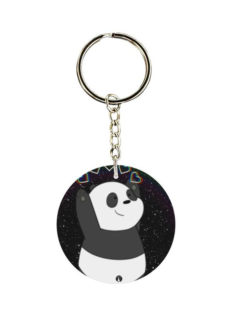 RKN Double Sided Panda Printed Keychain