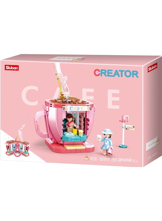 Sluban Creator Series Cafe Building Set 268 Pcs Pink - Image 1