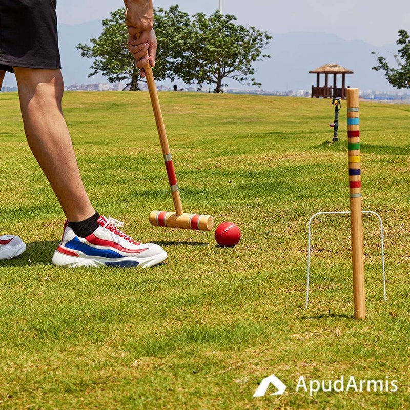 ApudArmis أوتاد كروكيه عالمية بحجم قياسي، مجموعة من 9 أوتاد مربعة بيضاء بديلة لألعاب الكروكيه في الحديقة الخارجية (ارتفاع 8 إنش وعرض 6.3 إنش) - Image 5