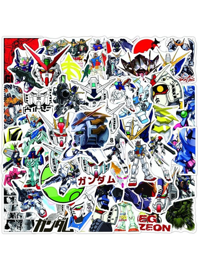 general 50-Piece Gundam Cute Vinyl Waterproof Sticker