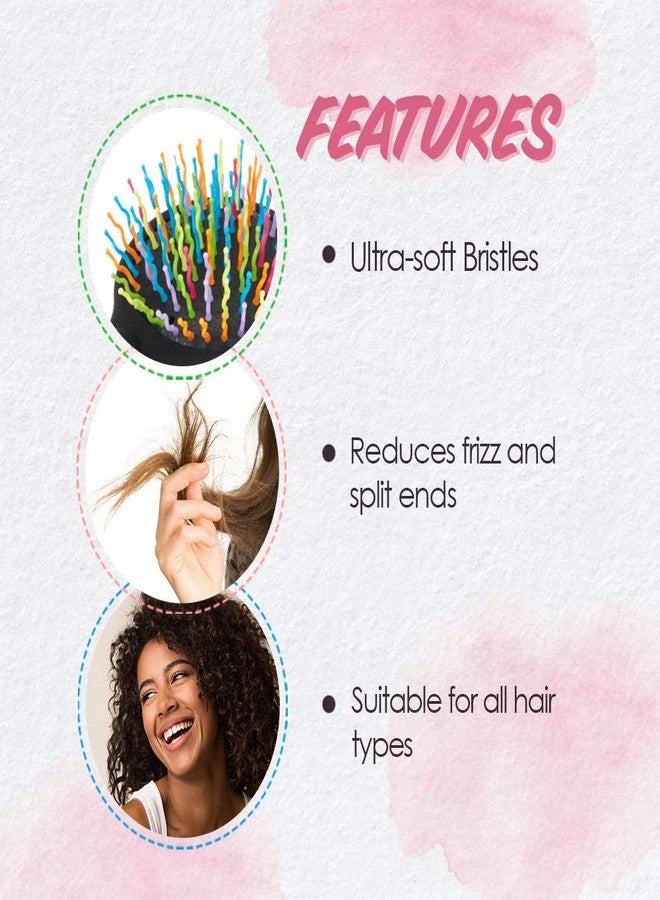 Punky Hair Brush and Hair Detangler with Mirror, Tackles Snarls, Knots, and Tangles without Pulling Or Painful Snagging - Image 4