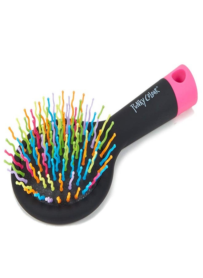 Punky Hair Brush and Hair Detangler with Mirror, Tackles Snarls, Knots, and Tangles without Pulling Or Painful Snagging - Image 1