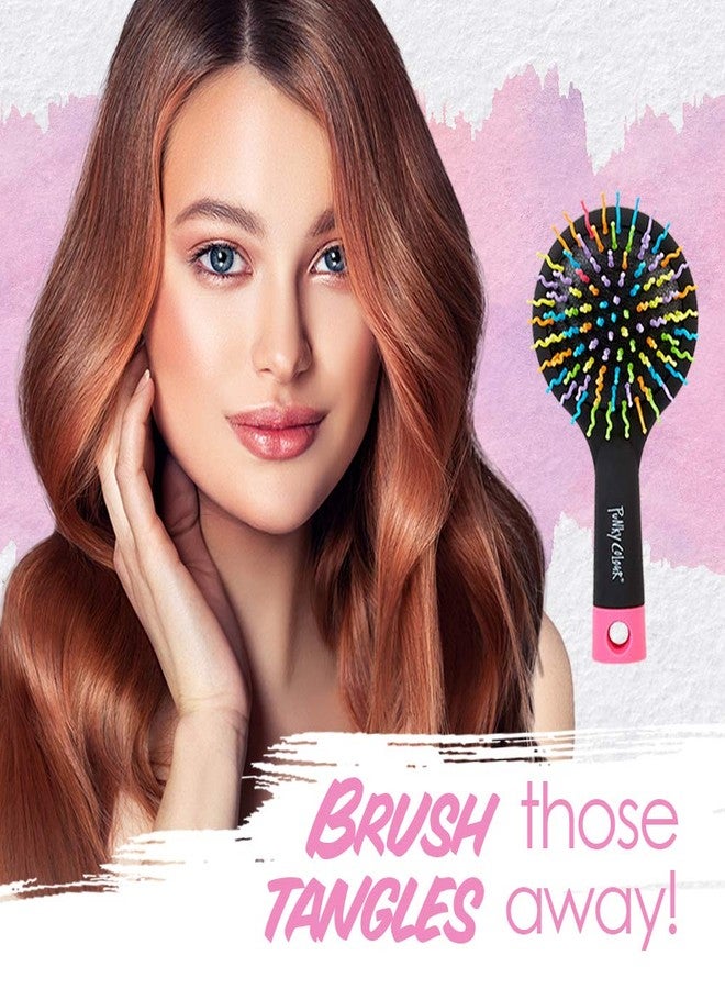 Punky Hair Brush and Hair Detangler with Mirror, Tackles Snarls, Knots, and Tangles without Pulling Or Painful Snagging - Image 2