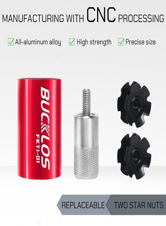 BUCKLOS Bike Fork Star Nut Setting Install Tool with Free Star Nuts and Spare Special Screws for 1", 1-1/8" Threadless Fork Tubes and Headset System, Stainless Steel Bicycle Star Nut Installation Tool - Image 2