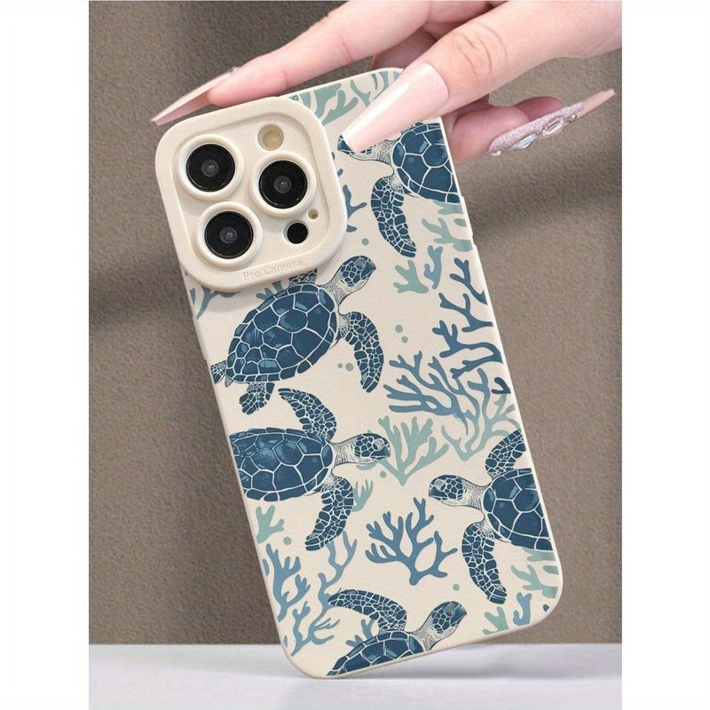 Ivory White Sea Turtle Phone Case for iPhone 13 Pro - Image 4