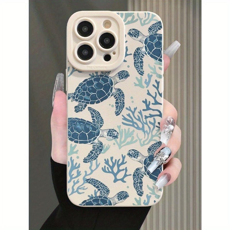 Ivory White Sea Turtle Phone Case for iPhone 13 Pro - Image 5