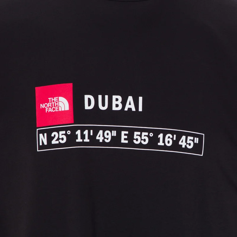THE NORTH FACE Black Men's Dubai GPS Logo T-Shirt for Men | Best Price UAE
