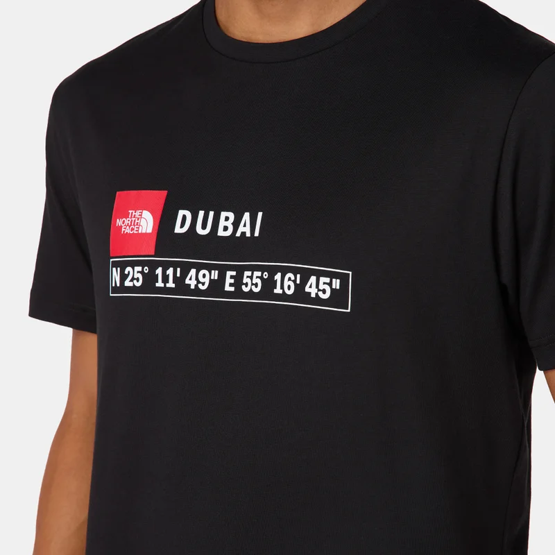 THE NORTH FACE Black Men's Dubai GPS Logo T-Shirt for Men | Best Price UAE
