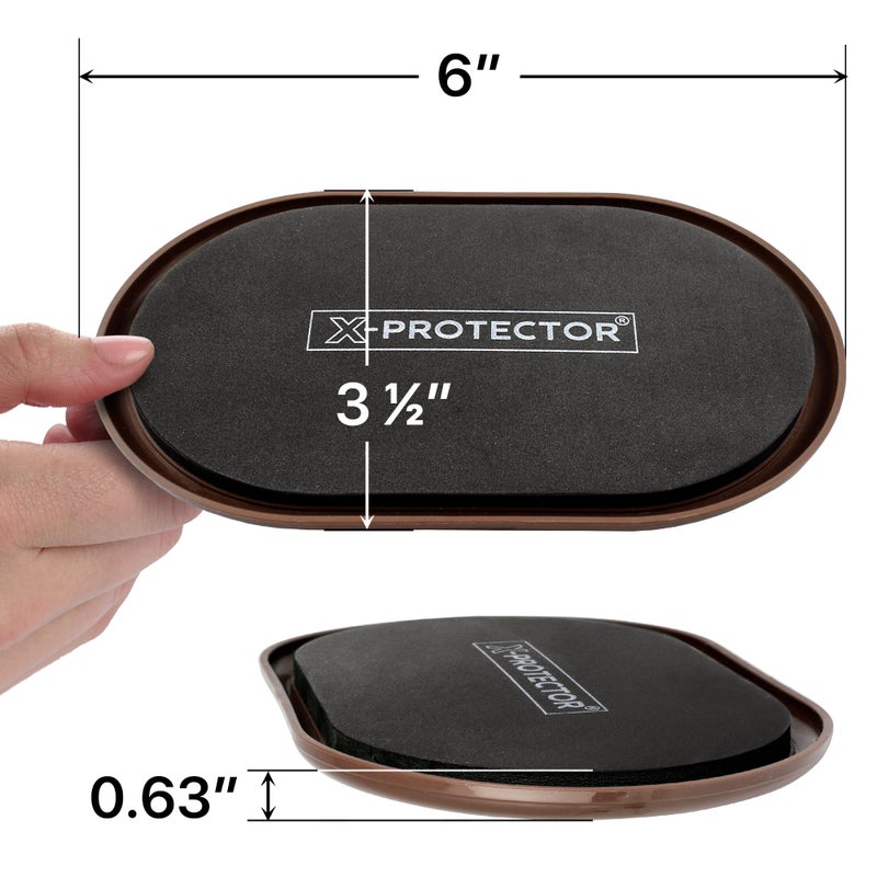 X-Protector Furniture Sliders for Carpet - 4 PCS 6" x 3 1/2" - The Best Heavy-Duty Moving Pads - Sliders for Furniture. Move Your Furniture Easily with Reusable Furniture Moving Sliders for Carpets! - Image 2