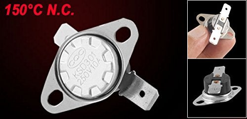 uxcell مفتاح التحكم في درجة الحرارة uxcell KSD301 ترموستات 150C N.C 250V 10A - Image 3