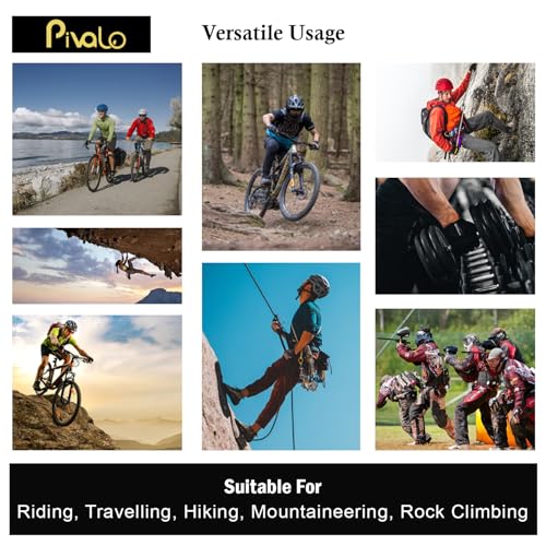 Pivalo Full Finger Bike Riding Gloves with Strong Protective Shells Anti-Skid Surface Breathable Material Glove for Motorcycle Cycling Climbing Mountaineering (Military Green, L) - Image 4