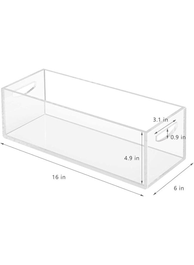 Horoof Home Horoof Home® Clear Acrylic DVD/CD Storage Box, 2-Pack – Durable Media Organizer with Handles, Stackable & Versatile (40.6x15.7x12.7 cm)  - Image 2