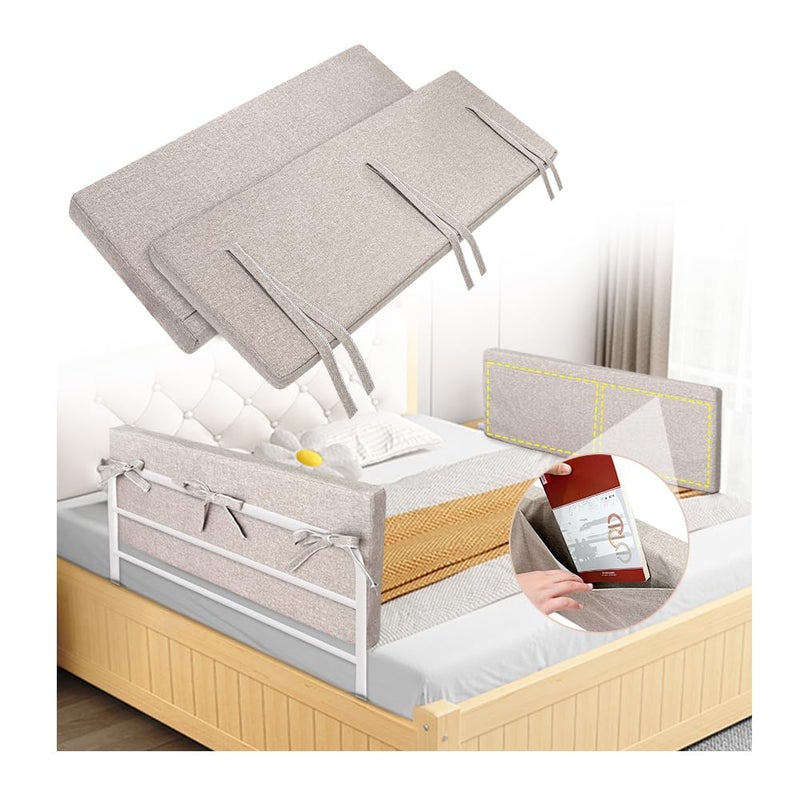 Mybow Bed Rail Cushion, Hospital Bedside Rail Pads, Medical Foam Padding Bed Fall Protector Rail Covers for Elderly Adults Safety Bed Railing Padded Cover (2 Count) - Image 1