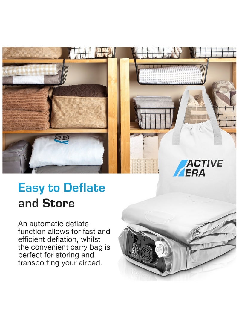 ACTIVE ERA - Luxury Single Size Inflatable Mattress - Elevated Air Mattress with Built-in Pump, Raised Pillow & Structured I-Beam Technology - Image 1