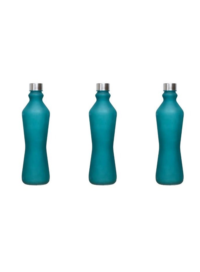 ALLKING Glass Bottle | Set of 3 | with Lid, BPA Free, re-usable Refillable Water Bottle for Juice, and Beverages, Dishwasher Safe, Ideal for Indoor & Outdoor use | Packaging / Product Colour / Style may Vary - Image 5