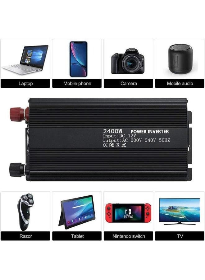 Generic - 2000W 12V Pure Sine Wave  Power Inverter with LCD Display - Image 1