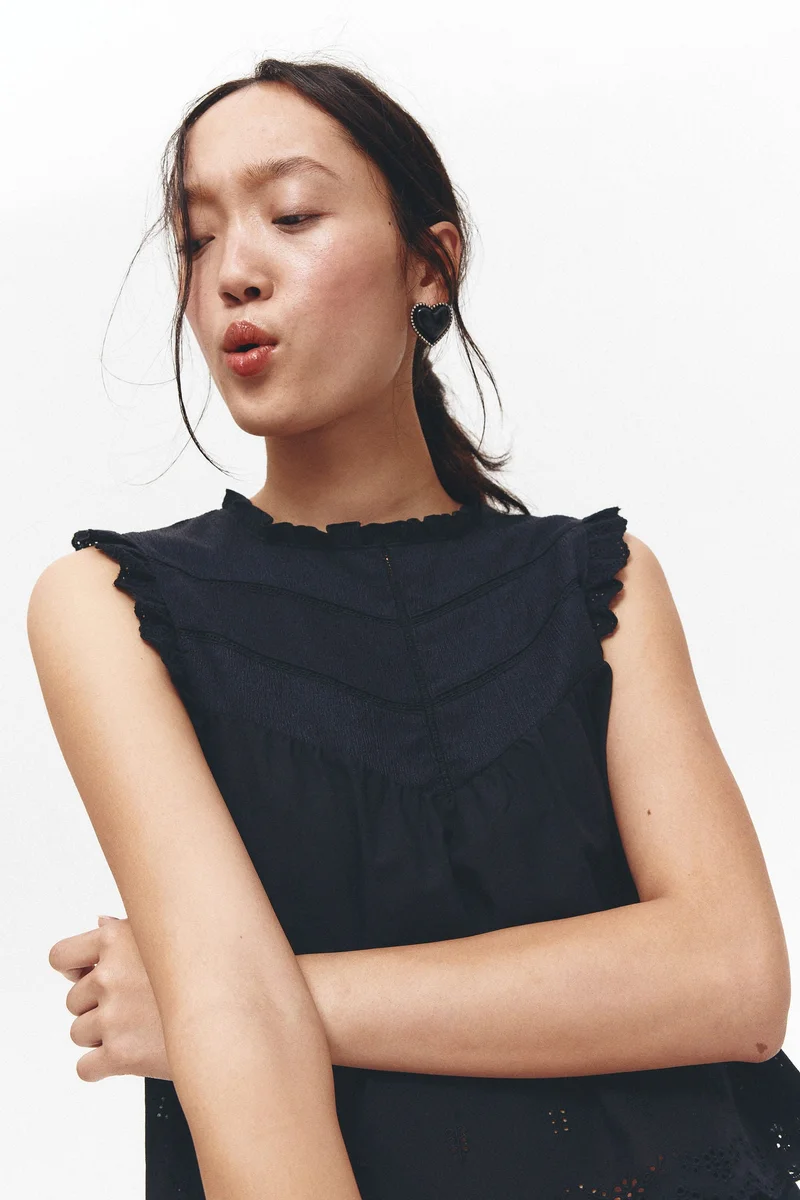 H&M Frill-trimmed vest top